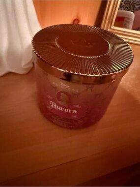 Disney Aurora Pink and Gold candle